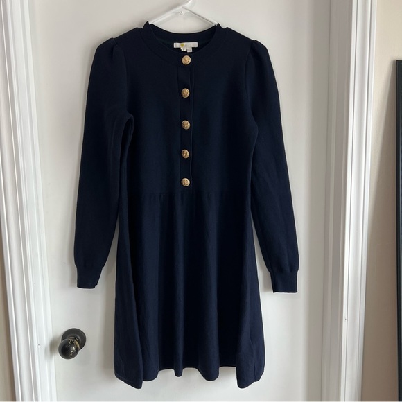 Boden Dresses & Skirts - Boden Relaxed Knitted Mini Dress in Navy With Nautical Buttons, Size 2R